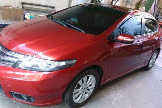 Red Honda City 2012 at 46000 km for sale 
