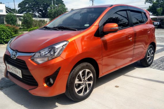 Orange Toyota Wigo 2019 Hatchback for sale in Pampanga 