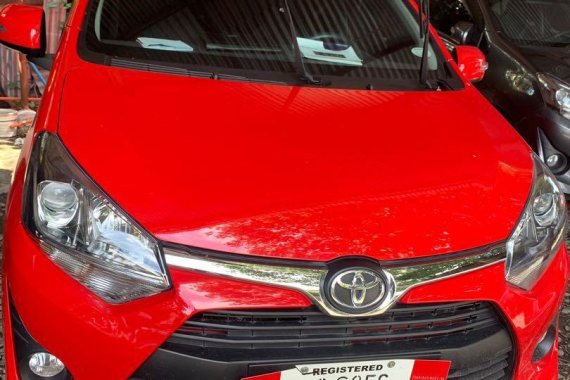 Red Toyota Wigo 2019 for sale in Quezon City
