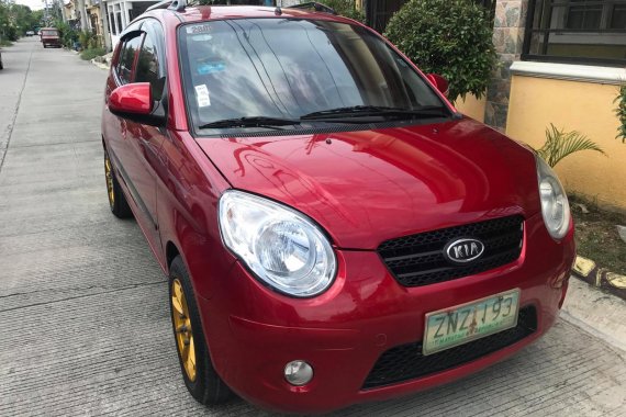 Selling Red Kia Picanto 2009 at 61000 km in Laguna 