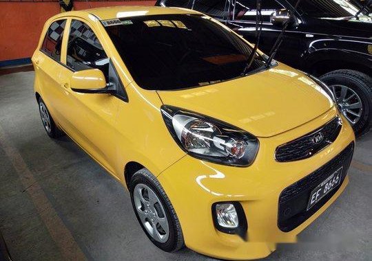 Yellow Kia Picanto 2016 Manual Gasoline for sale in Quezon City