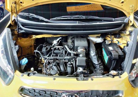 Yellow Kia Picanto 2016 Manual Gasoline for sale in Quezon City
