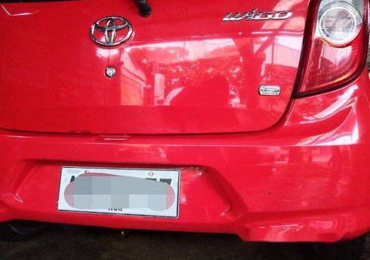 Red Toyota Wigo 2016 Manual Gasoline for sale 