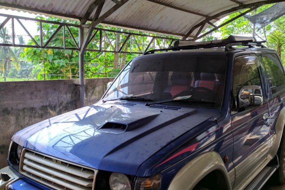 Selling Blue Mitsubishi Pajero 2002 at 80000 km in Davao City 