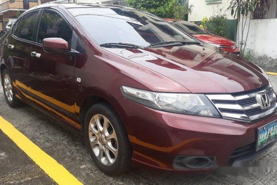 Red Honda City 2013 Automatic Gasoline for sale