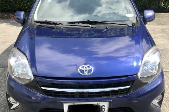Blue Toyota Wigo 2016 Hatchback for sale in Bacoor 