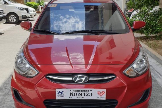 Red 2019 Hyundai Accent Sedan Automatic Gasoline for sale 