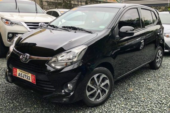 Black Toyota Wigo 2018 at 12000 km for sale 