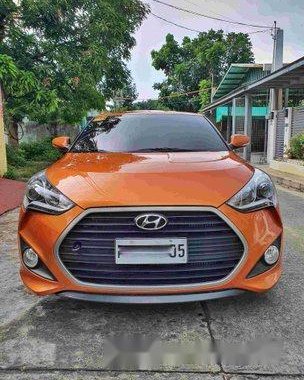 Selling Orange Hyundai Veloster 2017 Automatic Gasoline 