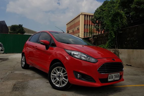 Red Ford Fiesta 2014 Hatchback for sale in Malabon 