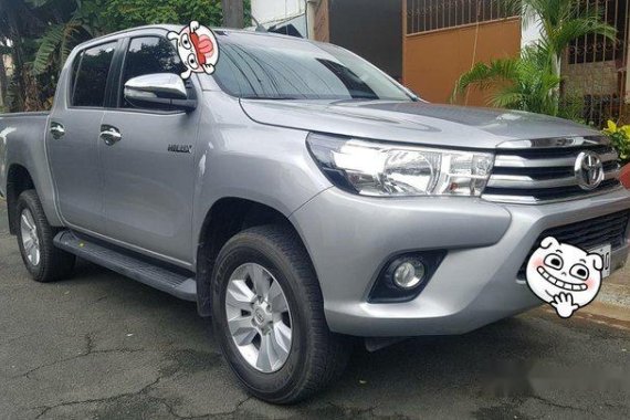 Silver Toyota Hilux 2017 for sale in Quezon City