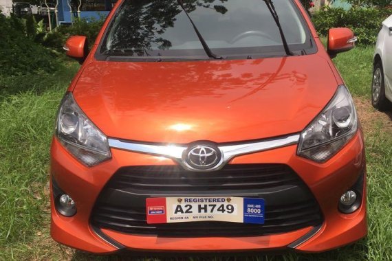 Orange Toyota Wigo 2018 for sale in Cainta