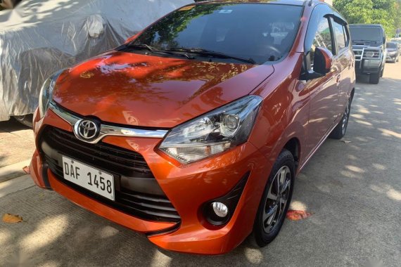 Orange Toyota Wigo 2017 for sale in Quezon City