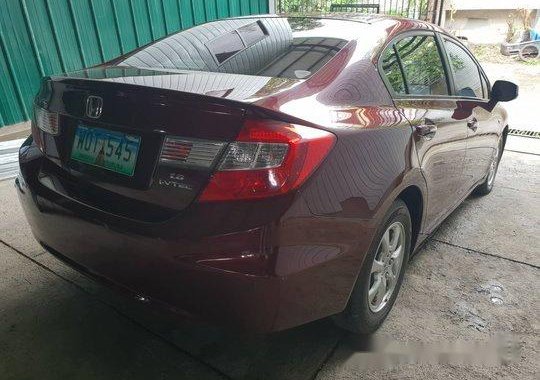 Red Honda Civic 2013 Manual Gasoline for sale in Quezon