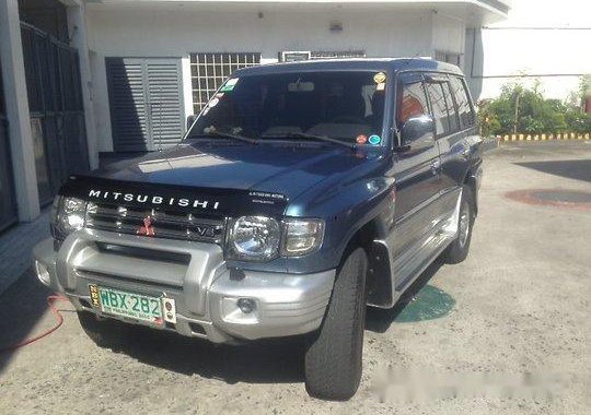 Blue Mitsubishi Pajero 1999 Automatic Gasoline for sale 