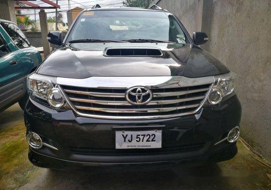 Black Toyota Fortuner 2015 at 55000 km for sale 