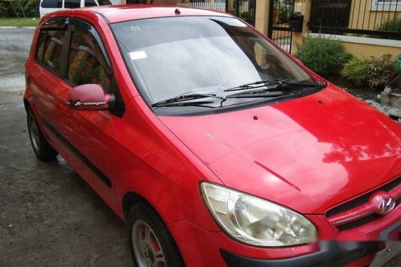 Sell Red 2007 Hyundai Getz at 140000 km