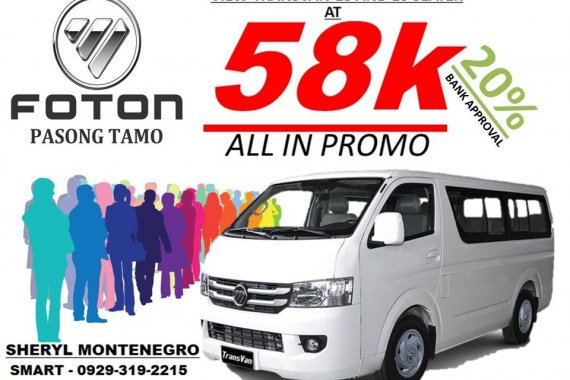 Brand New Foton View Transvan 13 and 15 seater