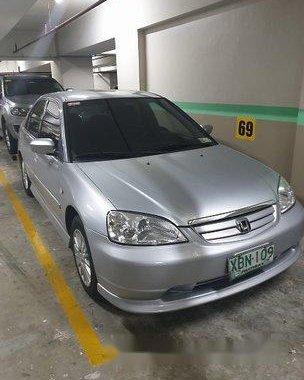 Silver Honda Civic 2002 Automatic Gasoline for sale 
