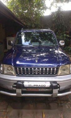 Blue Toyota Land cruiser prado 1997 at 140000 km for sale 