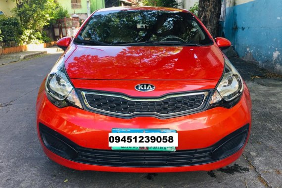 Red Kia Rio 2012 for sale in Marikina 