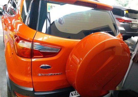 Selling Orange Ford Ecosport 2017 Automatic Gasoline at 19000 km 