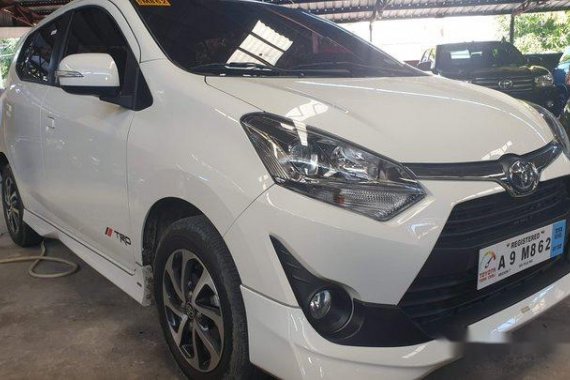 White Toyota Wigo 2019 Automatic Gasoline for sale 