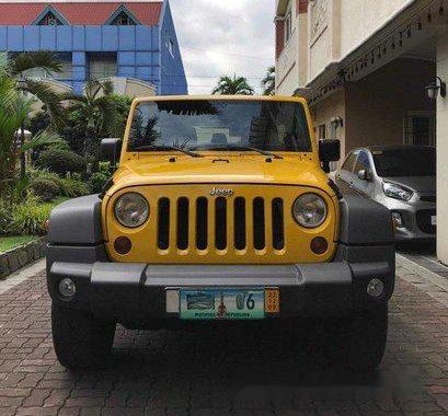 Yellow Jeep Wrangler 2011 Automatic Gasoline for sale  