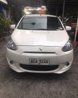 Selling White Mitsubishi Mirage 2014 Automatic Gasoline