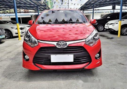 Selling Red Toyota Wigo 2018 Automatic Gasoline at 7000 km