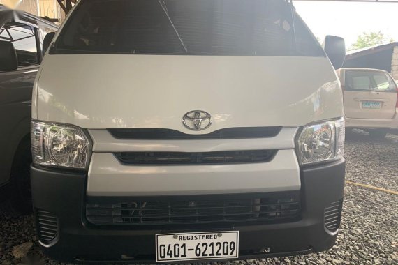 White Toyota Hiace 2018 Van Manual for sale in Quezon City 