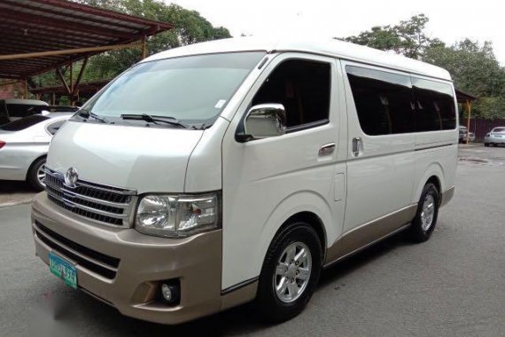 Pearl White Toyota Hiace 2013 for sale in Manila