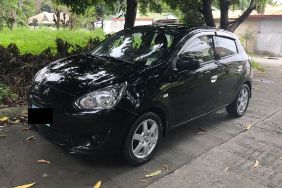 Black 2014 Mitsubishi Mirage Hatchback at 47000 km for sale 