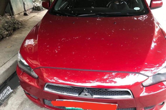 Red Mitsubishi Lancer 2013 for sale in Automatic