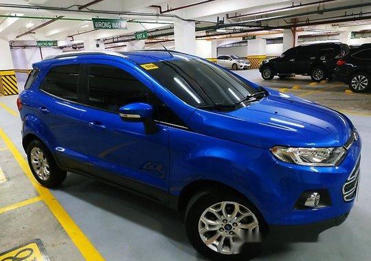 Blue Ford Ecosport 2015 Automatic for sale