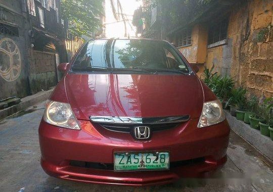Red Honda City 2005 at 95000 km for sale 