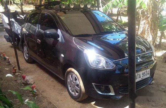 Selling Black Mitsubishi Mirage 2015 Manual Gasoline 