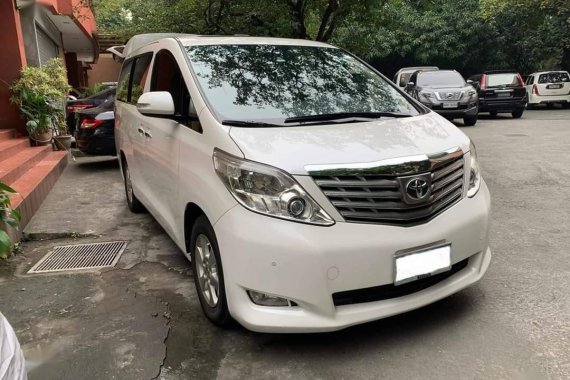 Pearl White Toyota Alphard 2011 for sale in Manila