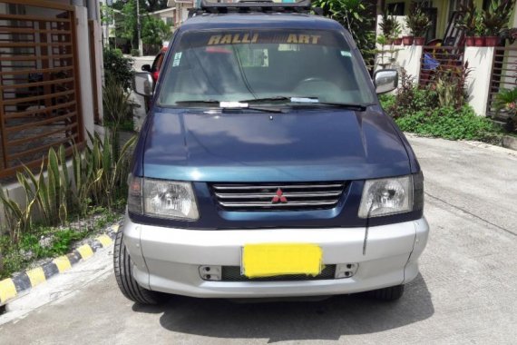 Blue Mitsubishi Adventure 1998 SUV / MPV at Manual  for sale in Manila