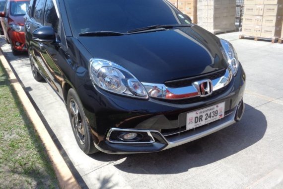 Black Honda Mobilio 2015 SUV / MPV at Automatic  for sale in Calamba