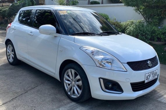 Pearl White Suzuki Swift 2015 for sale in Manila