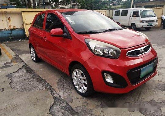 Red Kia Picanto 2013 for sale in Manila