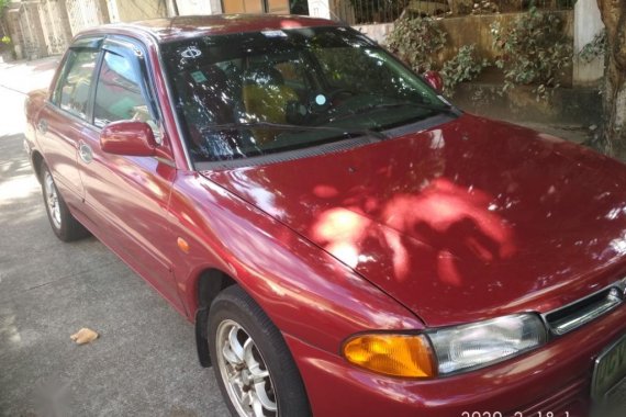 Selling Red Mitsubishi Lancer 1996 in Quezon City