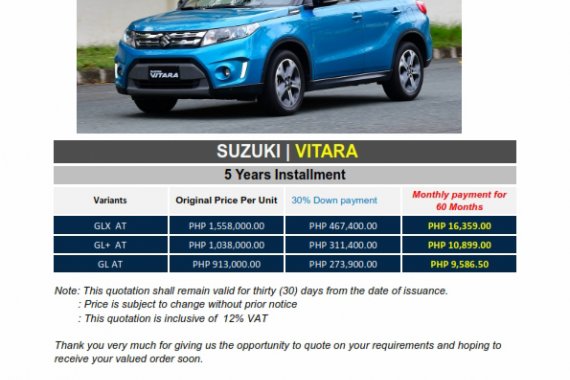 Brand New 2020 Suzuki Vitara in Pasig - WE CATER ALL BRANDS AND VARIANTS