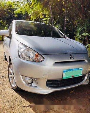 Silver Mitsubishi Mirage 2013 for sale in Manual
