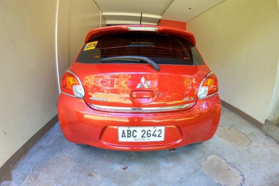 Orange Mitsubishi Mirage 2015 for sale in Manual