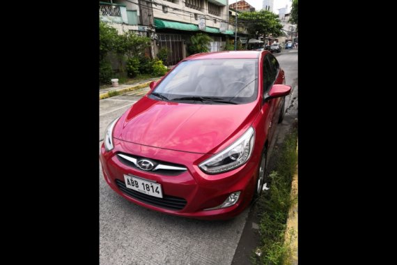 Red Hyundai Accent 2014 Sedan at  Manual   for sale in Manila