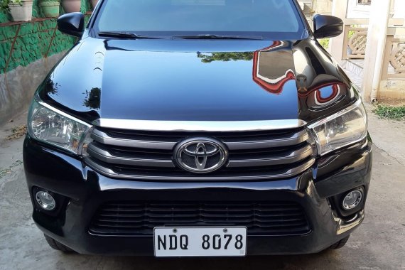 Still negotiable Black Toyota Hilux 2016 E Manual in Cagayan de Oro City