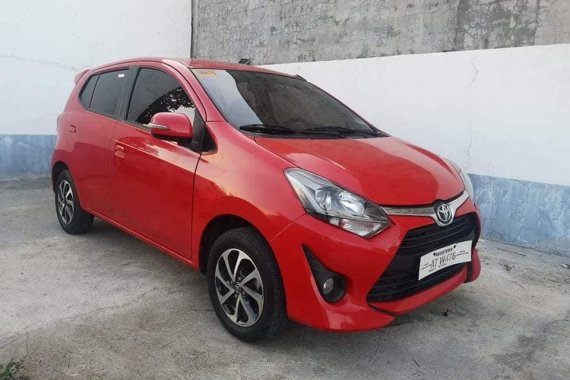 Red Toyota Wigo 2018 A/T for sale in Cagayan de Oro City