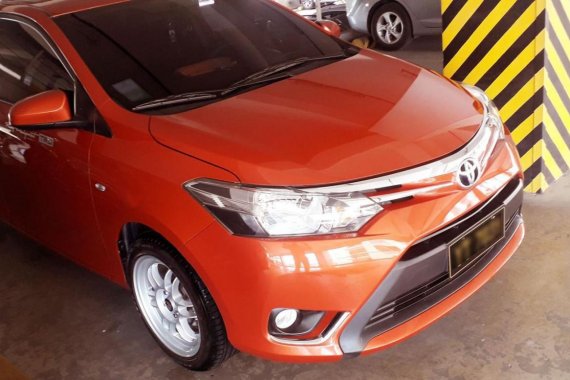 Orange Toyota Vios 2016 Sedan at Automatic  for sale in Manila